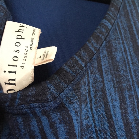 Philosophy Comfortable Striped Midi Dress Size L - Picture 3 of 4